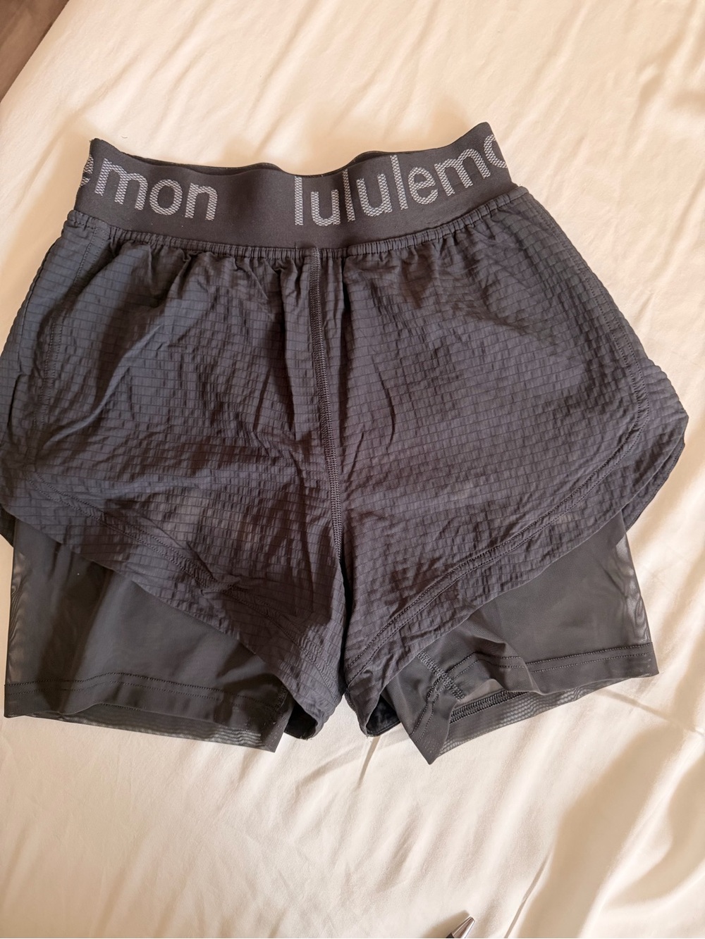 lululemon athletica Black Layered Running Shorts